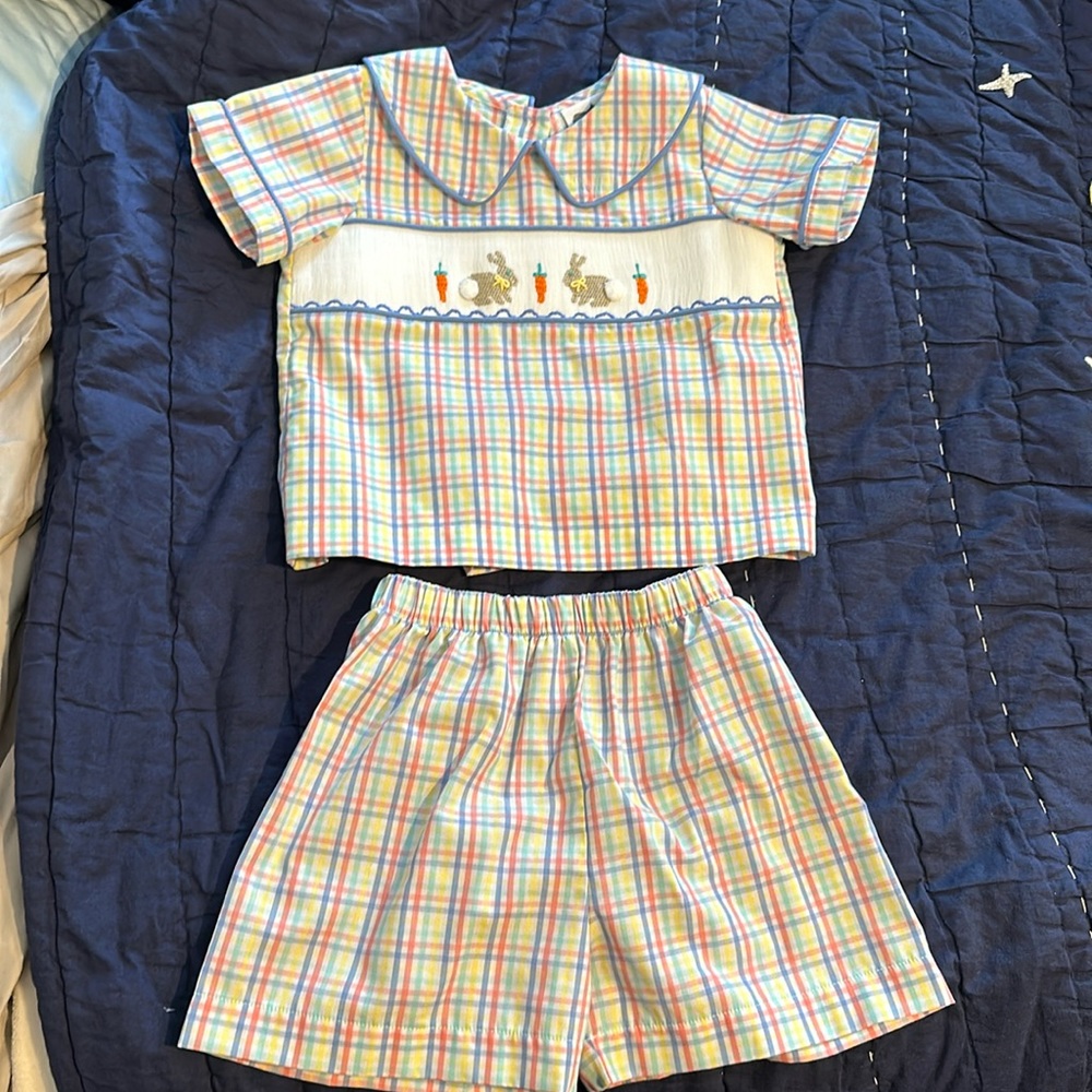 Boys 2T Smocked Easter Outfit